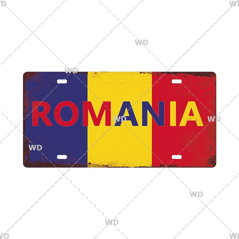 National Flag License Plate 6x12Inch Home Signs Metal Vintage Tin Sign Garage Bar Wall Signs Decor Patriots Best Gift Dustproof