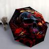 1pc Floral Skull Automatic Open/CloseUmbrella,Compact Umbrella for Men & Women Day Gift.W046
