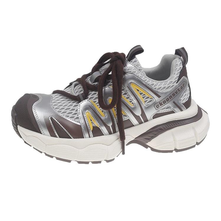 Big Head Platform Dad Shoes Women 2025 Summer New Mesh Breathable Kapibara Lightweight Running Sneakers