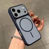 Luxury Magnetic 2-in-1 Matte Phone Case For iPhone 11 12 13 14 15 16 17 Pro Max Plus For Magsafe Magnetic Bumper Cases Cover