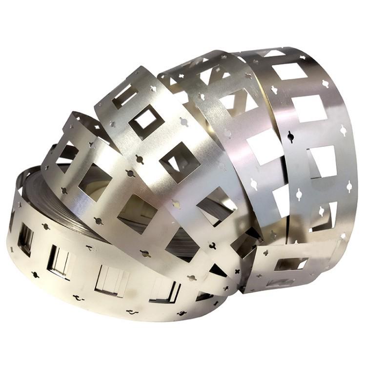 32650 Double Parallel Battery Connector Bracket, 0.2mm Nickel-Plated Steel with 34.5mm Spacing and Screw Holes
