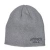 AVIREX Knit Cap Beanie Gray Logo (D-Type (Ribbed Embroidery))