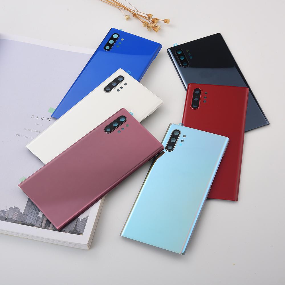 For Samsung Galaxy Note 10 Plus N975 N975F Note 10 N970 N970F Glass Back Battery Housing Cover Rear Door Cover Note 10 10+