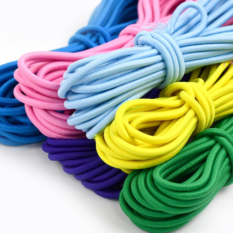 10M 2.5mm Elastic Bands Adapter HairBand Stretch Rubber Rope By Meters Apparel Belt Bungee Cord Sewing Supplies