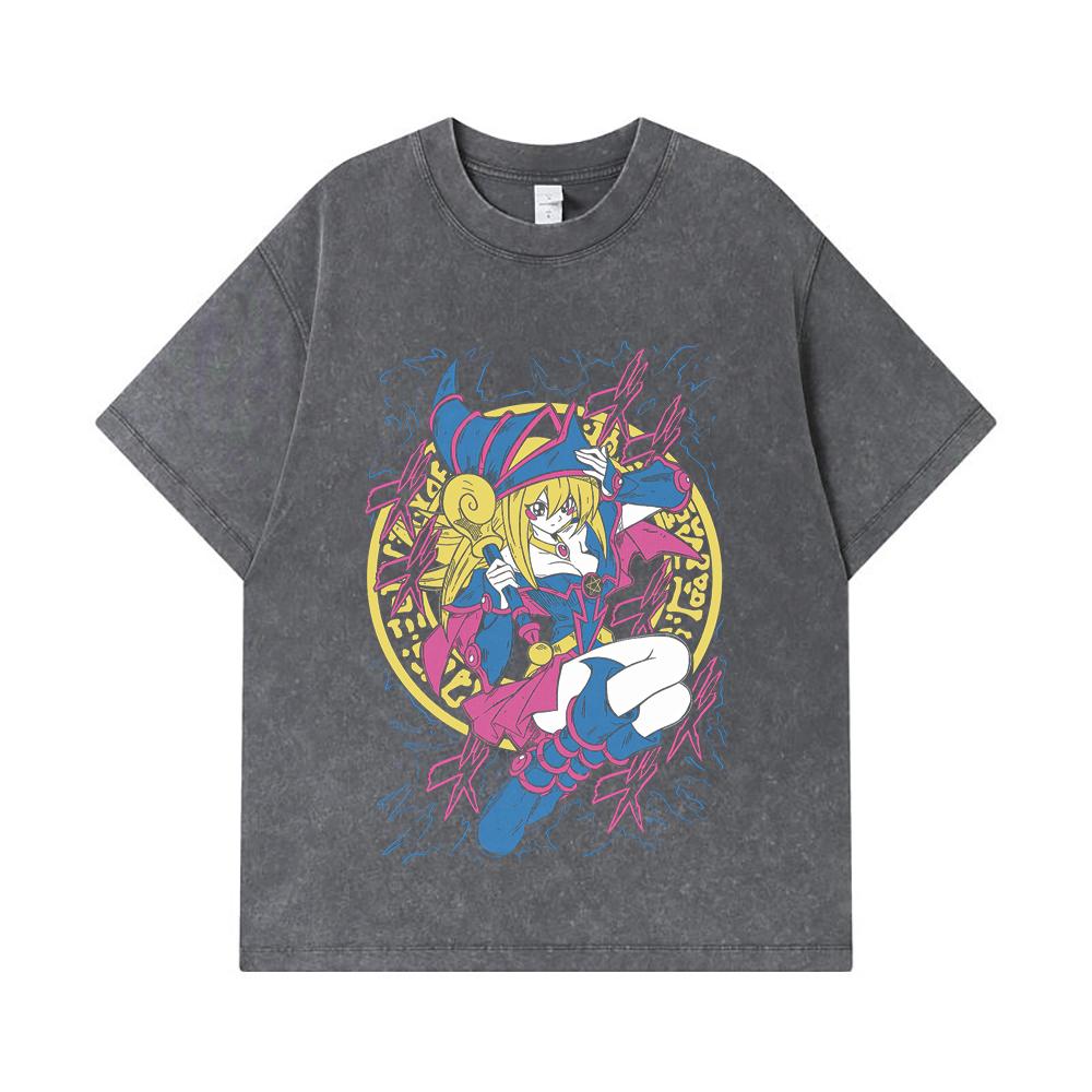 275 GSM Washed T-shirts 100% Cotton Yu-Gi-Oh V3 Maga Obscura Print Unisex Heavy Cotton T Shirt