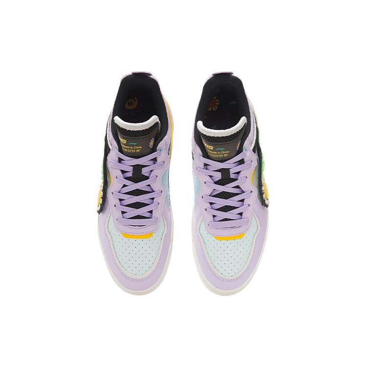 New LiNing Wave V1 Anti Slip Wear Resistant Low Top Skateboard Shoes Women's Lilac AGCS182-2