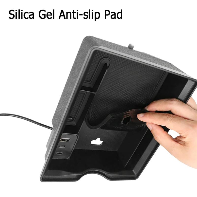 Suitable for Tesla Model 3 - Central Control Storage Box with Extender Charger suitable for Tesla Model Y -