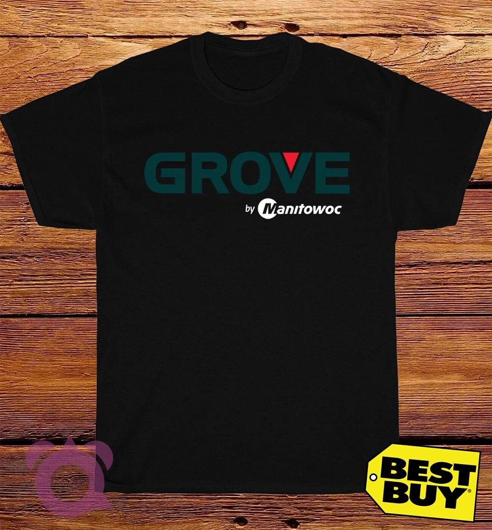 New Grove Cranes Company Logo Men s Funny T-Shirt Size S to 5XL M