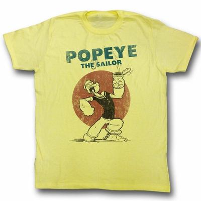 Popeye Seemann Gelb meliertes Erwachsenen-T-Shirt