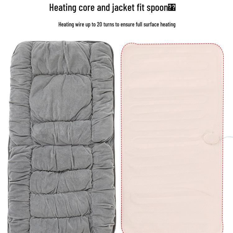 Heated Office Chair Cushion with Backrest - Electric Warming Pad for Autumn and Winter