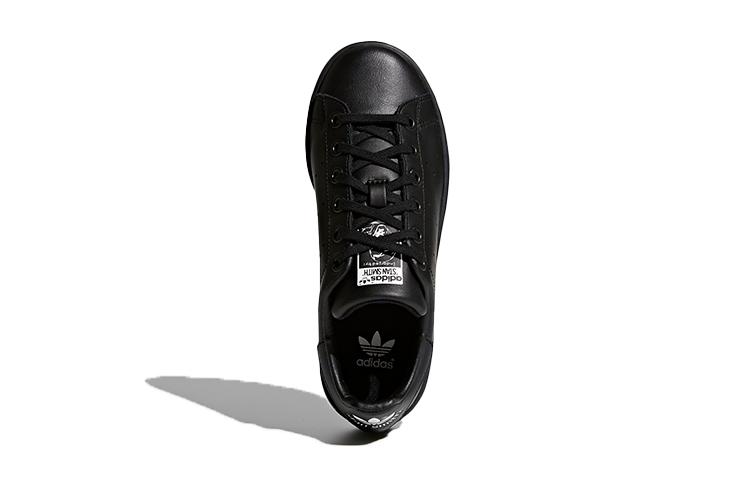 adidas Originals STAN SMITH J Abrasion Resistant Low Top Kids' Skateboarding Shoes Black Teenagers M20604