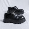 Fashion Men Casual Leather Derby Shoes Thick Bottom Handmade Designers Lace-Up Business Shoes Brand Classic Antiskid Formal Shoe