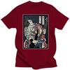 Japanese Samurai Guitar Graphic Tshirts Black Fashion Men Short-sleev Tee Male Shirt Fitness Tees Summer Oversized T-shirt