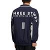 Adidas Embroidered Logo Patchwork Block Zip Jacket Unisex Outerwear Navy-Blue IA9428