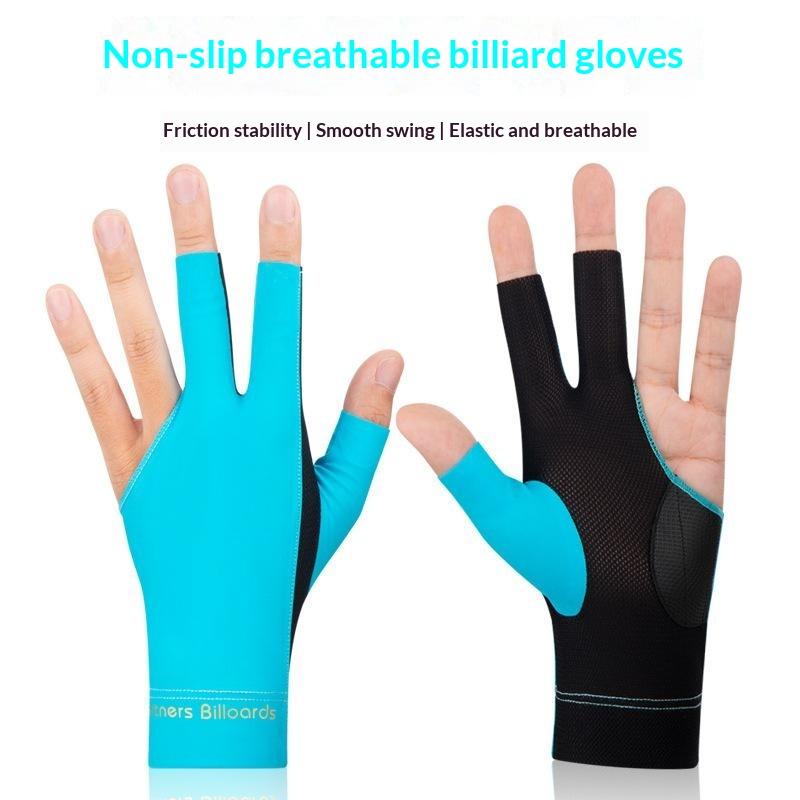 Billiard Gloves Three Fingers Carom Billiards Gloves Professional Breathable Thin High-End Billiard Accessories Snooker Gloves