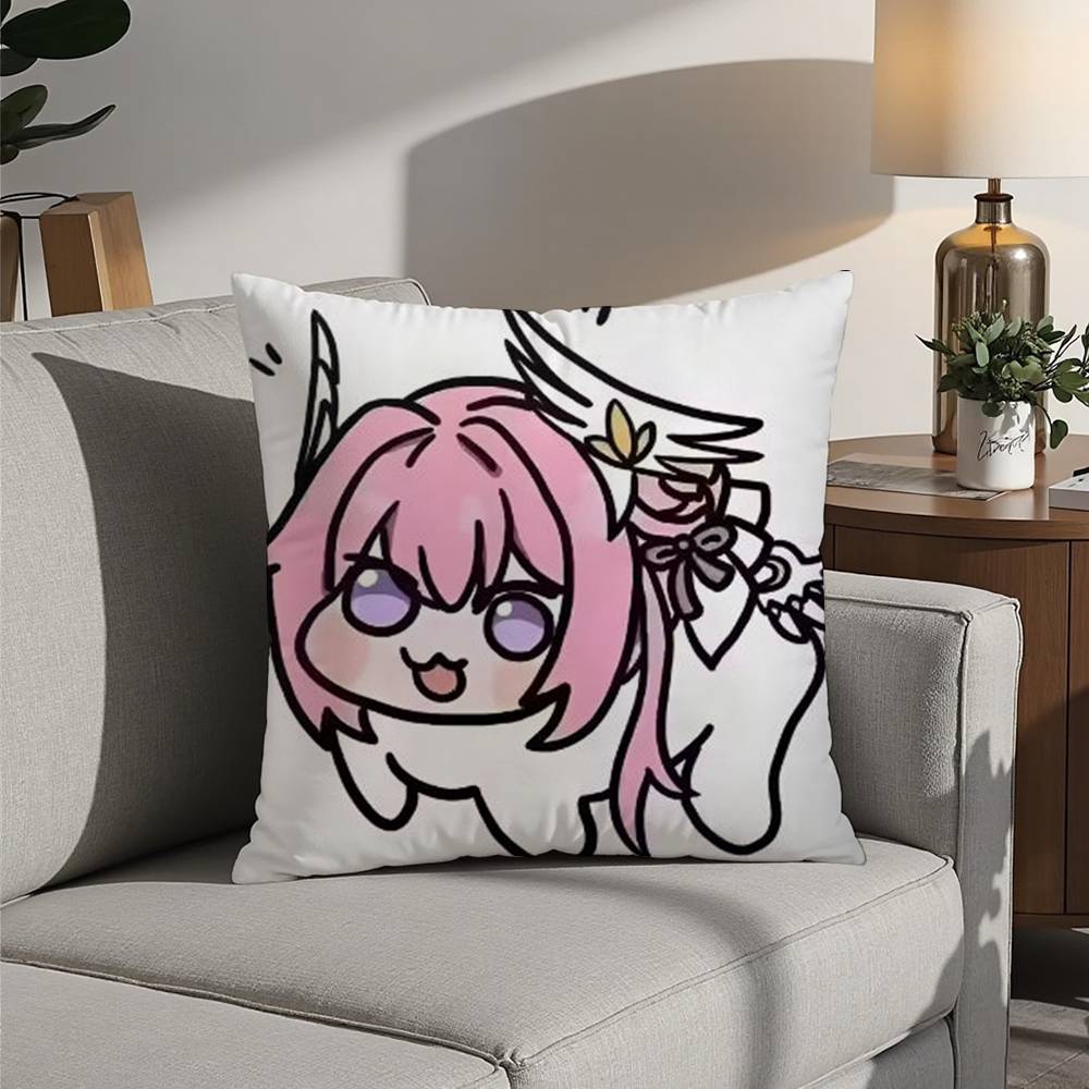 N-Nikke DORO Doll Dog Pillow Case Sofa Decorative Home Double-sided Printing Short Plush Cushion Pillow Cover Holiday Gift