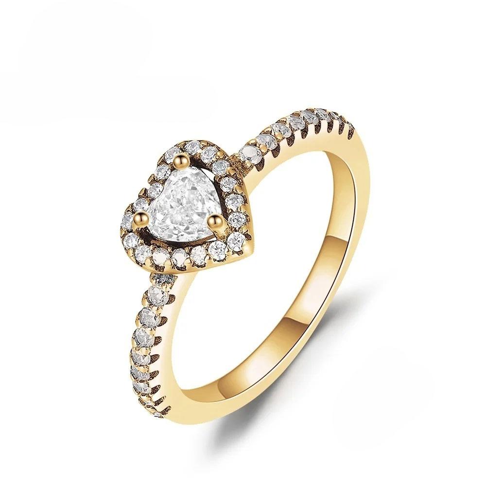 925 Silver Pink Bow Ring Timeless  Red Blue Heart Finger Rings For Women Wedding Crystal Ring Jewelry Gift 2025