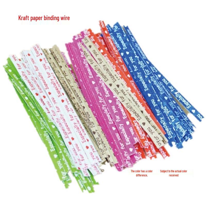 Lollipop and Baking Kraft Paper Sticks with Colored Twist Ties for Food Packaging