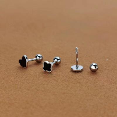 1 par de brinco simples para mulheres orelha osso unha cartilagem brinco espiral st