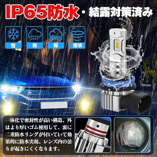 [Brightness Revolution!!] Perrace h8 led fog light yellow h11 led fog light yellow 3000K super bright condensation prevention non-polarity plug-i