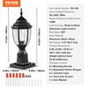 2 PCs Dusk To Dawn Outdoor Lamp Post Light Fixture 390 Mm Pole Pier Mount