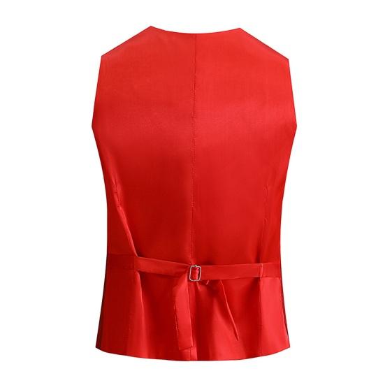 Men Vest Shiny Sequin Sleeveless Slim Fit Cardiagn Single-breasted V Neck Adjustable Back Buckle Stage Show Emcee Performance Men Waistcoat