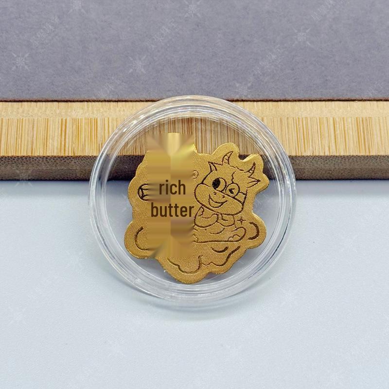 Gold Foil Treasure Chest Phone Sticker: Wealth & Prosperity New Year Gift