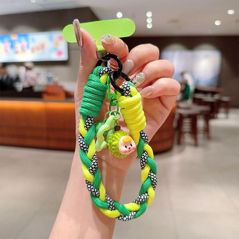 Creative Cartoon Lanyard Wrist Strap Cute Fruit Pendant Anti-Loss Mobile Phone Holder Colorful Hand Strap Mobile Phone Landyard