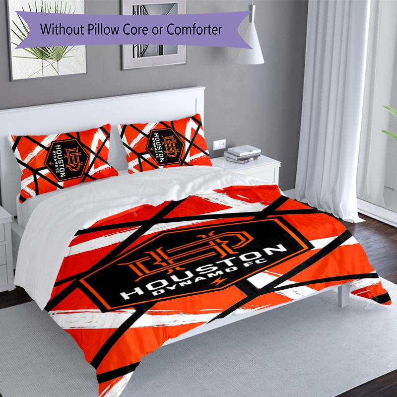 3pcs Football Club Logo Duvet Cover Set, Includes 1 Duvet Cover and 2 Pillowcases,Skin-Friendly&Comfortable Fabric,Suitable Bedding Sets