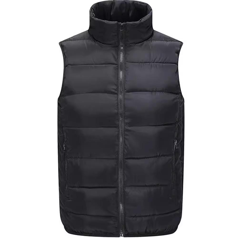 Unisex Winter Down Cotton Vest – Thick, Warm, Outdoor Waistcoat with Embroidered Logo