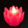 Home Decor Plastic Lotus Lamp Colorful Creative Electronic Candle Lamp Exquisite Flickering LED Night Light Xmas Birthday