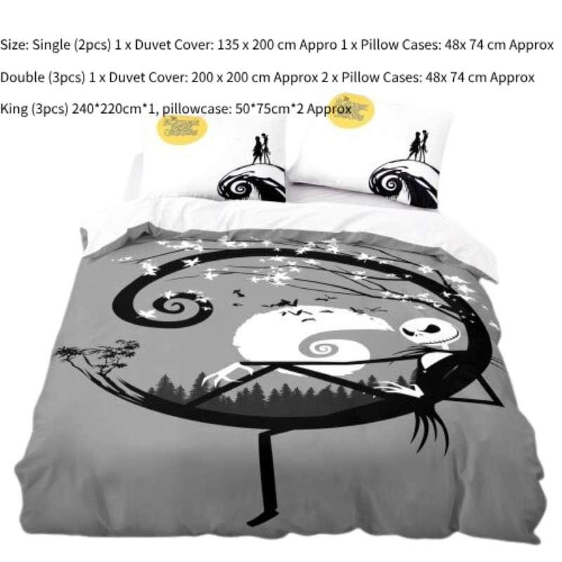 

Кошмар перед Рождеством Постельное белье Односпальное Двуспальное Кинг Пододеяльник Мультяшный Single