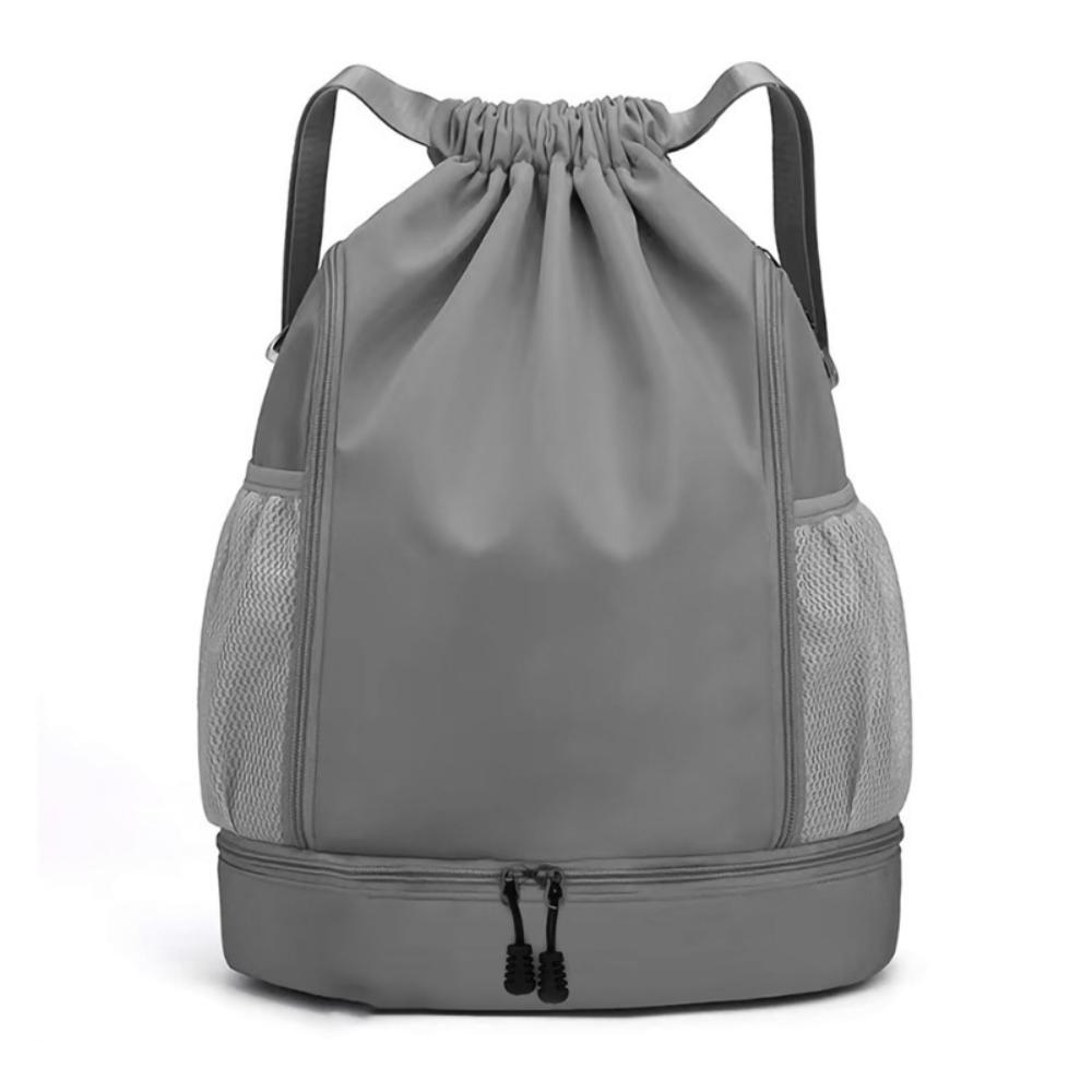 

С отделением для обуви Спортивная сумка на шнурке Большой вместимости Рюкзак для баскетбола Для улицы серый
