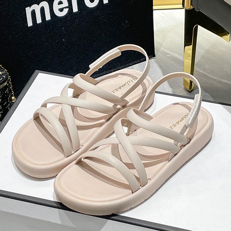 Sandals Women's Summer Flat Heel Soft Bottom Temperament Roman Shoes Beach Shoes