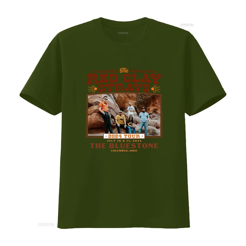 De Red Clay Strays 2024 Tour T-shirt S 5XL Concert SN518 vintage Gewassen Comfortabel Licht Rekbaar Stijlvol Casual
