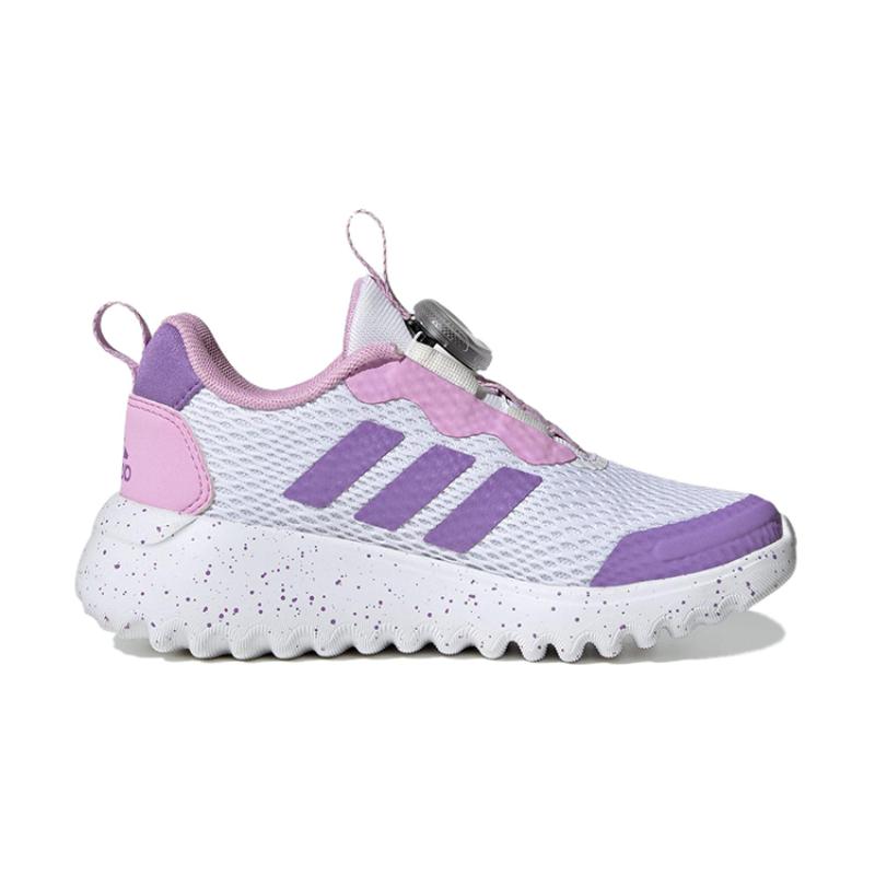 adidas ActiveFlex BOA 3.0 Breathable Low Top Kids' Running Shoes White Purple Kids' Sneakers IG0582