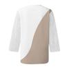Women V Neck 3/4 Sleeve Shirts Print Lace Casual Blouse Loose Work Tunic Tops