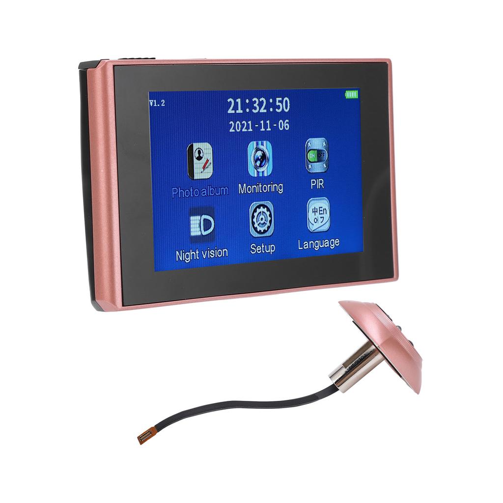 Door Digital Viewer Real Time Viewing High Definition Smart Doorbell Peephole Viewer with 4.3in