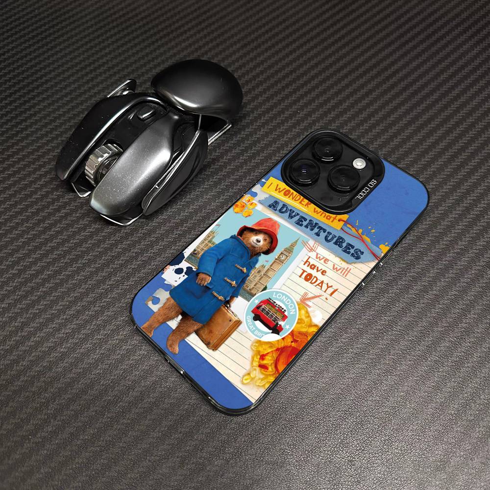 Cute P-Paddingtons Bear For IPhone 17 16 15 14 13 12 11 Pro Max Plus Matte Color Back Phone Cover