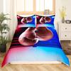 Boxen Königin Bettbezug Gamer Wettbewerbs Sport Bettwäsche Set Galaxie Hell Bunt Steppdeckenbezug Polyester Bettdeckenbezug