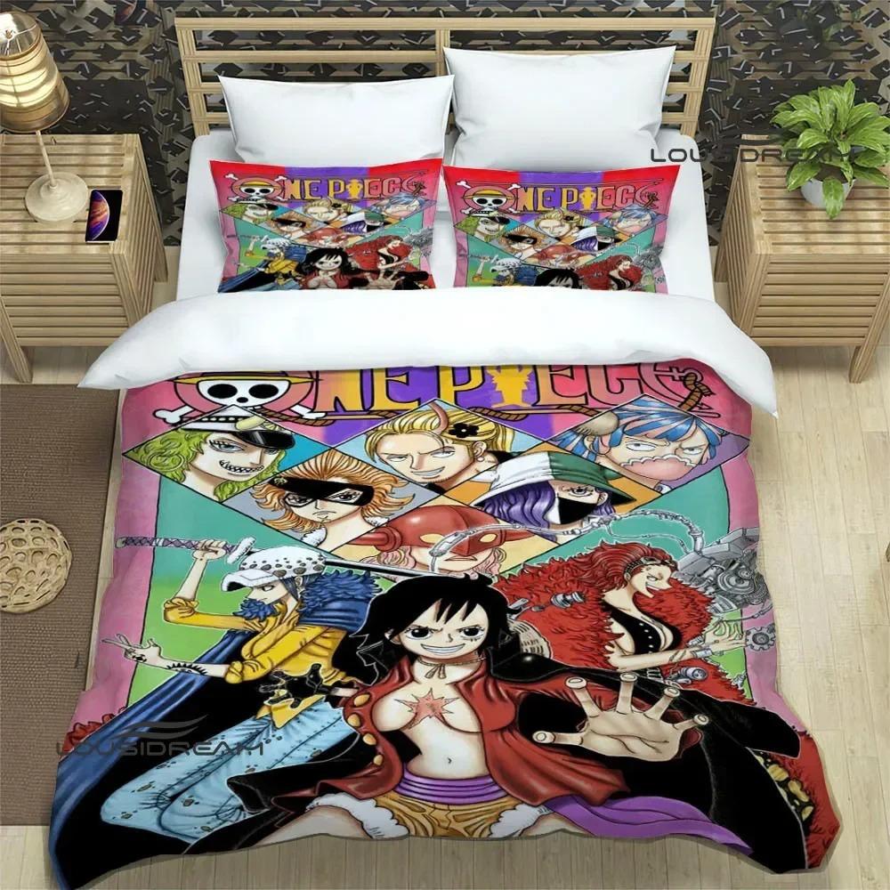 3D cartoon One P-Piece Σετ κρεβατιού εκλεκτά προμήθειες κρεβατιού σετ παπλωματοθήκη παπλώματος κρεβατιού σετ κρεβατιού πολυτελές δώρο γενεθλίων
