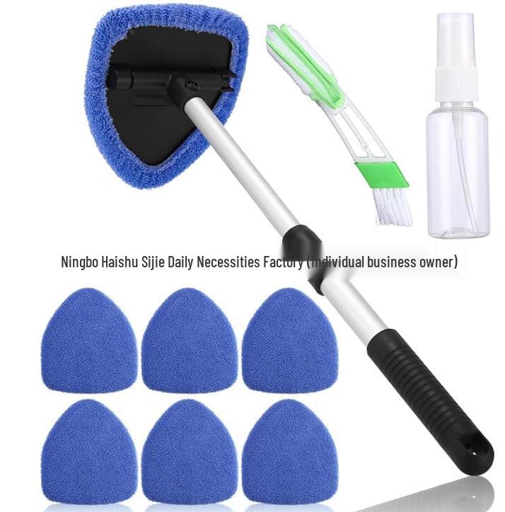 Telescopic Microfiber Car Window Cleaning & Defogging Brush Set