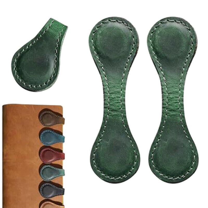 Magnetic Leather Bookmark Hand-Made Bookmark Creative Book Holder Memo Mark Wi