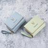 Women's small wallet leather new hand change bag two-in-one zipper three-fold card bag integrated storage bag