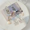 Summer Starfish Shell Keychain Y2K Sweet Beaded Mobile Phone Lanyard Girly Cute Ins Bag Charm Pendant Decoration Gift