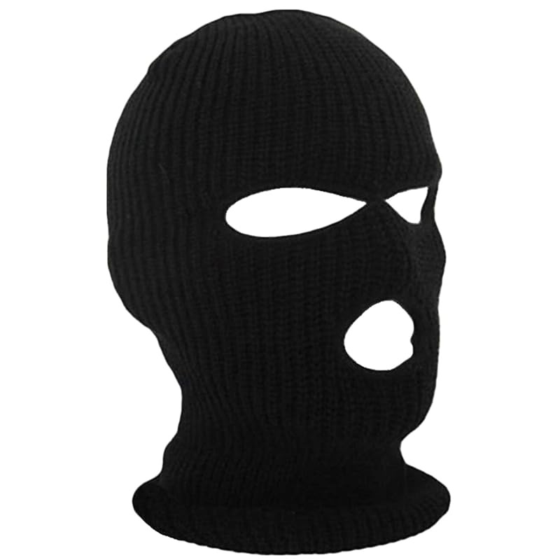 

[Bao Core] knit hat winter balaclava Cold protection hat 3 holes knit cap men s ladies full head mask mouth open eyes open skiing snowboarding bike