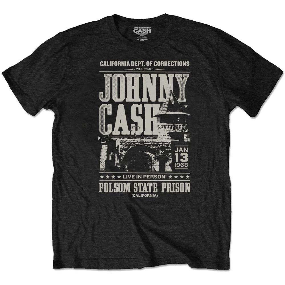Johnny Cash Unisex Tshirt Prison Poster (Ecofriendly) S