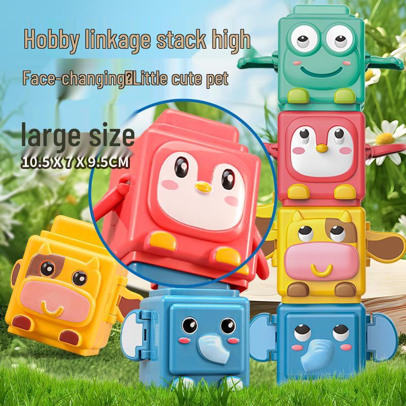 Animal Transformer Stacking Game: Educational Manual Handheld Toy for Boys & Girls