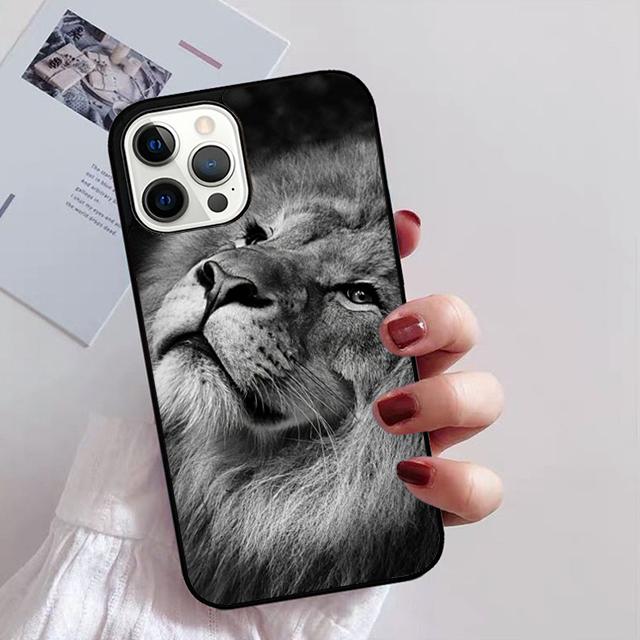 Lion Alpha Male Cub Phone Case for iPhone 11 12 13 14 Pro Max mini XR XS SE 2020 6 7 8 Plus Samsung S21 S22 Coque Fundas
