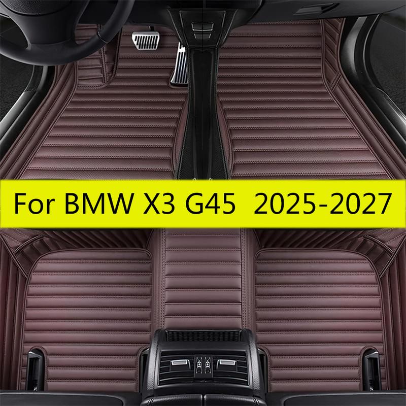 Car Floor Leather Mats Fit For BMW X3 G45 2025 2026 2027 Auto Full Set Carpet Pads All Weather Vehicle  Matts Foot Rugs